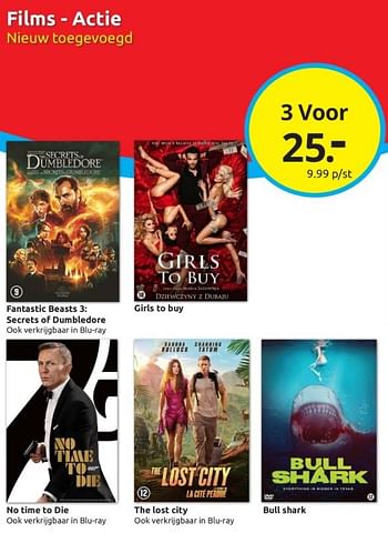 Aanbiedingen Films - actie - Huismerk - Boekenvoordeel - Geldig van 18/03/2023 tot 26/03/2023 bij Boekenvoordeel