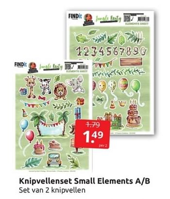 Aanbiedingen Knipvellenset small elements a-b - Huismerk - Boekenvoordeel - Geldig van 18/03/2023 tot 26/03/2023 bij Boekenvoordeel