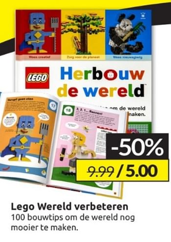 Aanbiedingen Lego wereld verbeteren - Lego - Geldig van 18/03/2023 tot 26/03/2023 bij Boekenvoordeel
