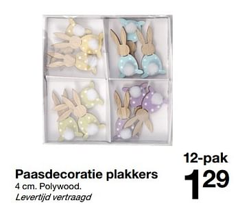 Aanbiedingen Paasdecoratie plakkers - Huismerk - Zeeman  - Geldig van 18/03/2023 tot 24/03/2023 bij Zeeman