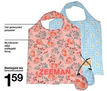 Aanbiedingen Statiegeld tas - Huismerk - Zeeman  - Geldig van 18/03/2023 tot 24/03/2023 bij Zeeman