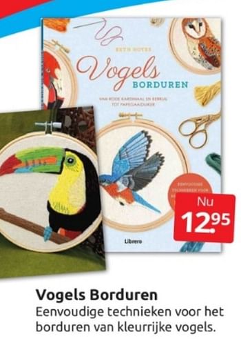 Aanbiedingen Vogels borduren - Huismerk - Boekenvoordeel - Geldig van 18/03/2023 tot 26/03/2023 bij Boekenvoordeel