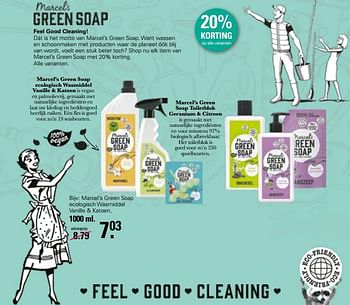 Aanbiedingen Marcel’s green soap ecologisch wasmiddel vanille + katoen - Marcel's Green Soap - Geldig van 15/03/2023 tot 01/04/2023 bij De Online Drogist