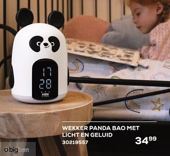 Aanbiedingen Bigben wekker panda bao met licht en geluid - BIGben - Geldig van 21/03/2023 tot 22/04/2023 bij Supra Bazar