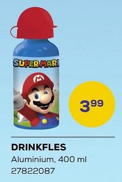 Aanbiedingen Drinkfles - Super Mario - Geldig van 21/03/2023 tot 22/04/2023 bij Supra Bazar