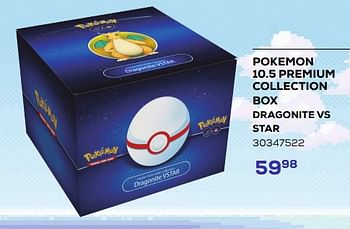 Aanbiedingen Pokemon 10.5 premium collection box dragonite vs star - Pokemon - Geldig van 21/03/2023 tot 22/04/2023 bij Supra Bazar