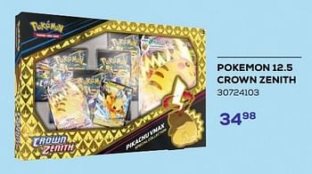 Aanbiedingen Pokemon 12.5 crown zenith - Pokemon - Geldig van 21/03/2023 tot 22/04/2023 bij Supra Bazar