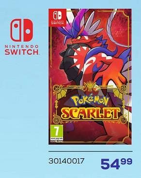 Aanbiedingen Pokemon scarlet - Nintendo - Geldig van 21/03/2023 tot 22/04/2023 bij Supra Bazar