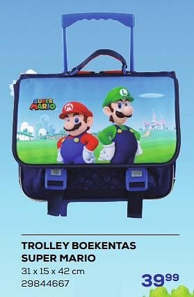 Aanbiedingen Trolley boekentas super mario - Super Mario - Geldig van 21/03/2023 tot 22/04/2023 bij Supra Bazar