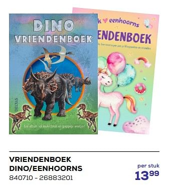 Aanbiedingen Vriendenboek dino-eenhoorns - Huismerk - Supra Bazar - Geldig van 21/03/2023 tot 22/04/2023 bij Supra Bazar