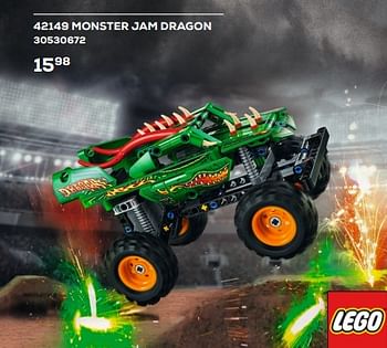 Aanbiedingen 42149 monster jam dragon - Lego - Geldig van 21/03/2023 tot 22/04/2023 bij Supra Bazar