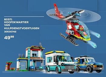 Aanbiedingen 60371 hoofdkwartier van hulpdienstvoertuigen - Lego - Geldig van 21/03/2023 tot 22/04/2023 bij Supra Bazar