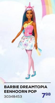 Aanbiedingen Barbie dreamtopia eenhoorn pop - Mattel - Geldig van 21/03/2023 tot 22/04/2023 bij Supra Bazar