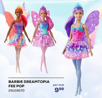 Aanbiedingen Barbie dreamtopia fee pop - Mattel - Geldig van 21/03/2023 tot 22/04/2023 bij Supra Bazar
