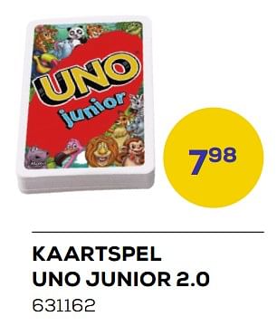 Aanbiedingen Kaartspel uno junior 2.0 - Mattel - Geldig van 21/03/2023 tot 22/04/2023 bij Supra Bazar