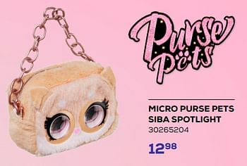 Aanbiedingen Micro purse pets siba spotlight - Spin Master - Geldig van 21/03/2023 tot 22/04/2023 bij Supra Bazar
