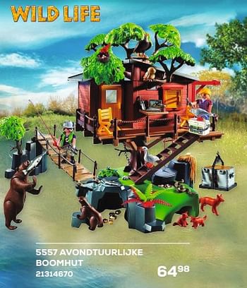Aanbiedingen 5557 avondtuurlijke boomhut - Playmobil - Geldig van 21/03/2023 tot 22/04/2023 bij Supra Bazar