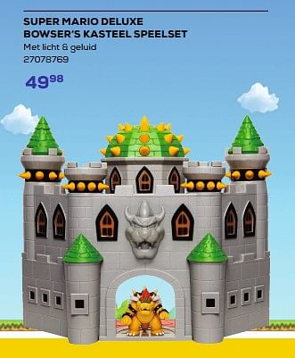 Aanbiedingen Super mario deluxe bowser’s kasteel speelset - Super Mario - Geldig van 21/03/2023 tot 22/04/2023 bij Supra Bazar