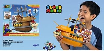 Aanbiedingen Super mario deluxe bowser’s schip speelset - Super Mario - Geldig van 21/03/2023 tot 22/04/2023 bij Supra Bazar