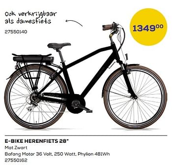 Aanbiedingen E-bike herenfiets 28`` - Huismerk - Supra Bazar - Geldig van 21/03/2023 tot 22/04/2023 bij Supra Bazar