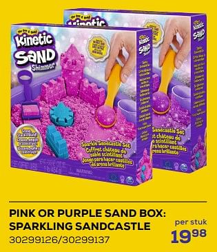 Aanbiedingen Pink or purple sand box sparkling sandcastle - Spin Master - Geldig van 21/03/2023 tot 22/04/2023 bij Supra Bazar