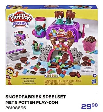 Aanbiedingen Snoepfabriek speelset met 5 potten play-doh - Hasbro - Geldig van 21/03/2023 tot 22/04/2023 bij Supra Bazar