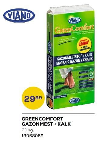 Aanbiedingen Greencomfort gazonmest + kalk - Viano - Geldig van 21/03/2023 tot 22/04/2023 bij Supra Bazar