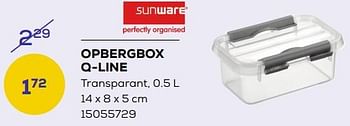 Aanbiedingen Opbergbox q-line - Sunware - Geldig van 21/03/2023 tot 22/04/2023 bij Supra Bazar