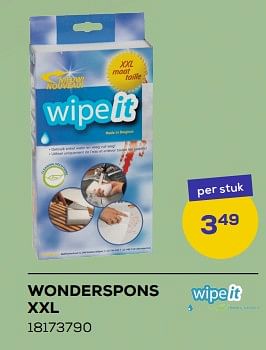 Aanbiedingen Wonderspons xxl - Wipe it - Geldig van 21/03/2023 tot 22/04/2023 bij Supra Bazar
