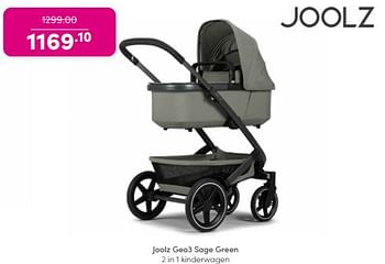 Aanbiedingen Joolz geo3 sage green 2 in 1 kinderwagen - Joolz - Geldig van 26/03/2023 tot 02/04/2023 bij Baby & Tiener Megastore