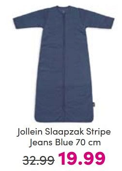 Aanbiedingen Jollein slaapzak stripe jeans blue - Jollein - Geldig van 26/03/2023 tot 02/04/2023 bij Baby & Tiener Megastore
