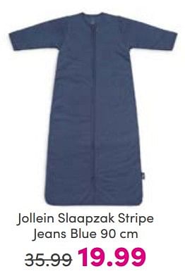 Aanbiedingen Jollein slaapzak stripe jeans blue - Jollein - Geldig van 26/03/2023 tot 02/04/2023 bij Baby & Tiener Megastore