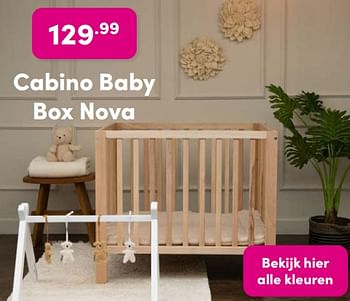 Aanbiedingen Cabino baby box nova - Cabino - Geldig van 26/03/2023 tot 02/04/2023 bij Baby & Tiener Megastore
