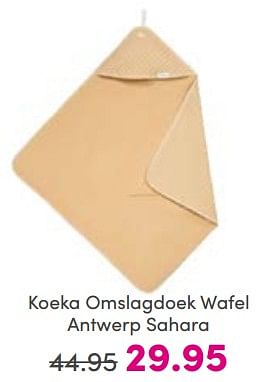 Aanbiedingen Koeka omslagdoek wafel antwerp sahara - Koeka - Geldig van 26/03/2023 tot 02/04/2023 bij Baby & Tiener Megastore