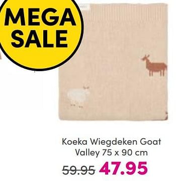Aanbiedingen Koeka wiegdeken goat valley - Koeka - Geldig van 26/03/2023 tot 02/04/2023 bij Baby & Tiener Megastore