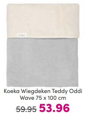 Aanbiedingen Koeka wiegdeken teddy oddi wave - Koeka - Geldig van 26/03/2023 tot 02/04/2023 bij Baby & Tiener Megastore