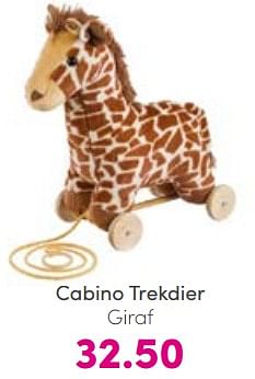 Aanbiedingen Cabino trekdier giraf - Cabino - Geldig van 26/03/2023 tot 02/04/2023 bij Baby & Tiener Megastore