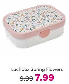Aanbiedingen Luchbox spring flowers - Huismerk - Baby &amp; Tiener Megastore - Geldig van 26/03/2023 tot 02/04/2023 bij Baby & Tiener Megastore