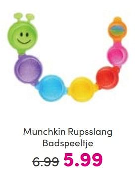 Aanbiedingen Munchkin rupsslang badspeeltje - Munchkin - Geldig van 26/03/2023 tot 02/04/2023 bij Baby & Tiener Megastore