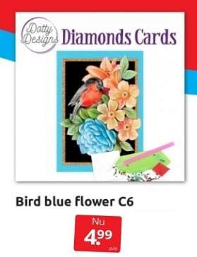 Aanbiedingen Bird blue flower c6 - Huismerk - Boekenvoordeel - Geldig van 25/03/2023 tot 02/04/2023 bij Boekenvoordeel