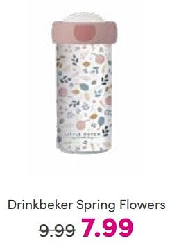 Aanbiedingen Drinkbeker spring flowers - Huismerk - Baby &amp; Tiener Megastore - Geldig van 26/03/2023 tot 02/04/2023 bij Baby & Tiener Megastore