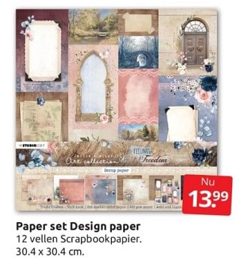 Aanbiedingen Paper set design paper - Huismerk - Boekenvoordeel - Geldig van 25/03/2023 tot 02/04/2023 bij Boekenvoordeel
