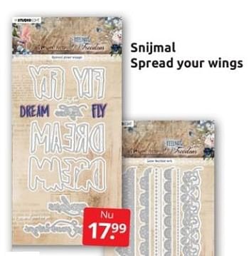 Aanbiedingen Snijmal spread your wings - Huismerk - Boekenvoordeel - Geldig van 25/03/2023 tot 02/04/2023 bij Boekenvoordeel