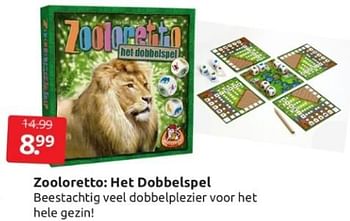Aanbiedingen Zooloretto het dobbelspel - White Goblin Games - Geldig van 25/03/2023 tot 02/04/2023 bij Boekenvoordeel