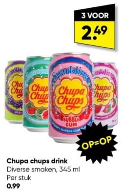 Aanbiedingen Chupa chups drink - Chupa Chups - Geldig van 27/03/2023 tot 09/04/2023 bij Big Bazar