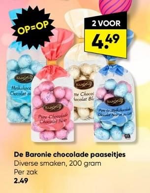 Aanbiedingen De baronie chocolade paaseitjes - Baronie - Geldig van 27/03/2023 tot 09/04/2023 bij Big Bazar