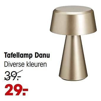 Aanbiedingen Tafellamp danu - Huismerk - Kwantum - Geldig van 03/04/2023 tot 16/04/2023 bij Kwantum