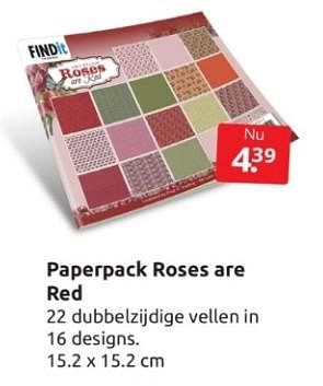 Aanbiedingen Paperpack roses are red - Huismerk - Boekenvoordeel - Geldig van 01/04/2023 tot 09/04/2023 bij Boekenvoordeel