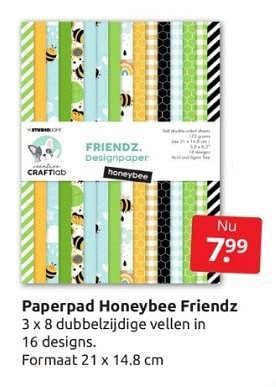 Aanbiedingen Paperpad honeybee friendz - Huismerk - Boekenvoordeel - Geldig van 01/04/2023 tot 09/04/2023 bij Boekenvoordeel