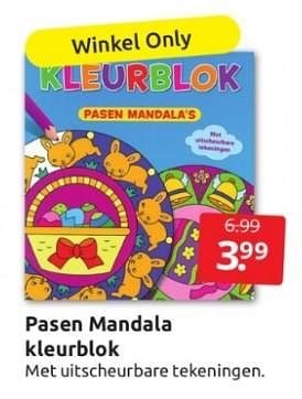 Aanbiedingen Pasen mandala kleurblok - Huismerk - Boekenvoordeel - Geldig van 01/04/2023 tot 09/04/2023 bij Boekenvoordeel